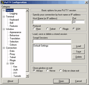 putty-Telnet-ssh